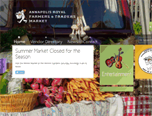 Tablet Screenshot of annapolisroyalfarmersmarket.com